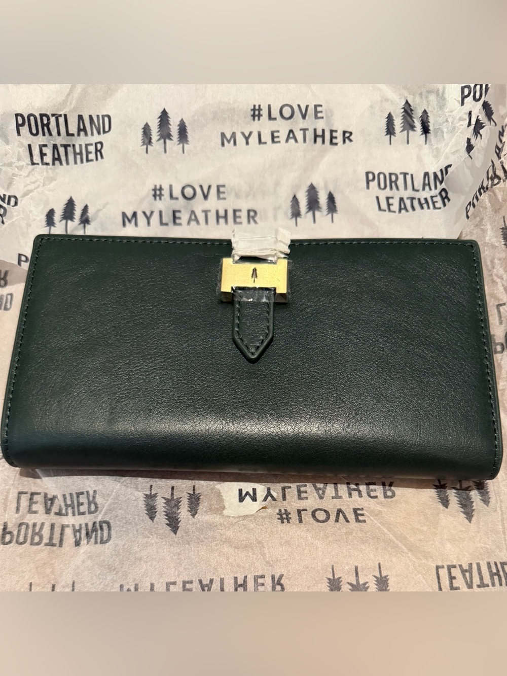 Portland Leather Regent Green Horizon Bifold wallet- Large